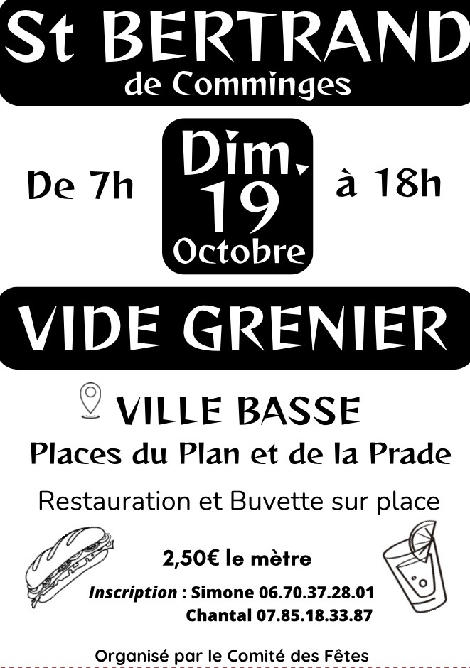 Affiche NB vide grenier