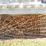 Bois sous terrasse